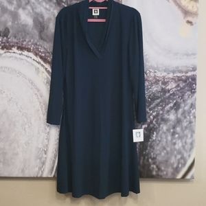 COPY - NWT Anne Klein 3/4 sleeve v neck dress size 12